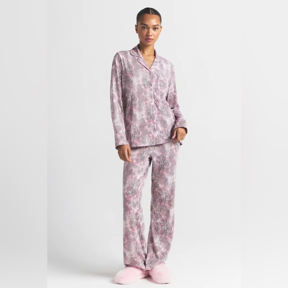 Skims Bloom Multi Animal Print Pajama Set - Size S